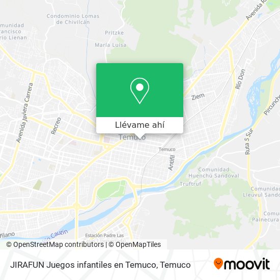 Mapa de JIRAFUN Juegos infantiles en Temuco