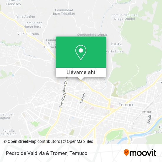 Mapa de Pedro de Valdivia & Tromen
