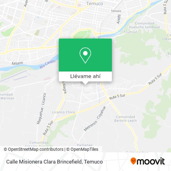 Mapa de Calle Misionera Clara Brincefield