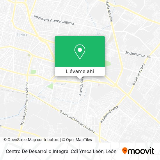 Mapa de Centro De Desarrollo Integral Cdi Ymca León