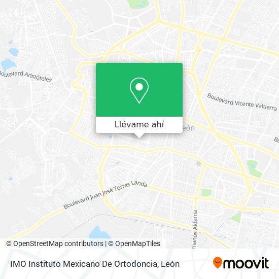 Mapa de IMO Instituto Mexicano De Ortodoncia