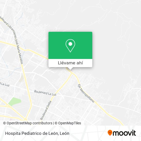 Mapa de Hospita Pediatrico de León