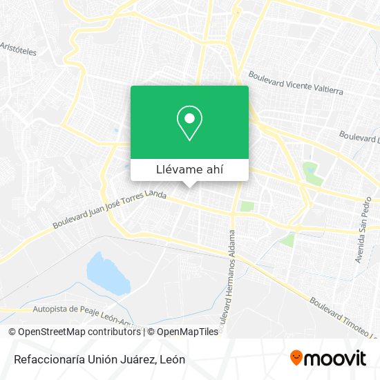 Mapa de Refaccionaría Unión Juárez