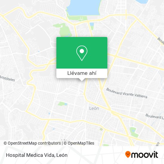 Mapa de Hospital Medica Vida