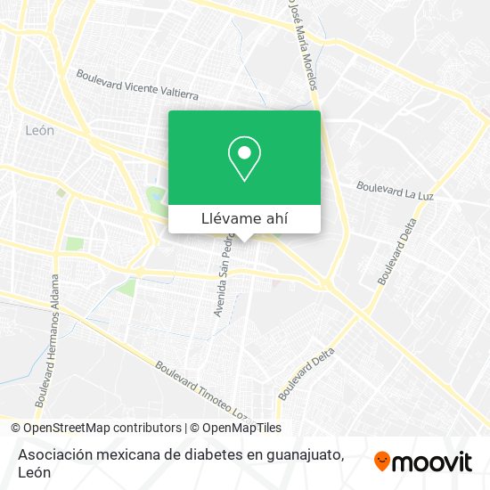 Mapa de Asociación mexicana de diabetes en guanajuato