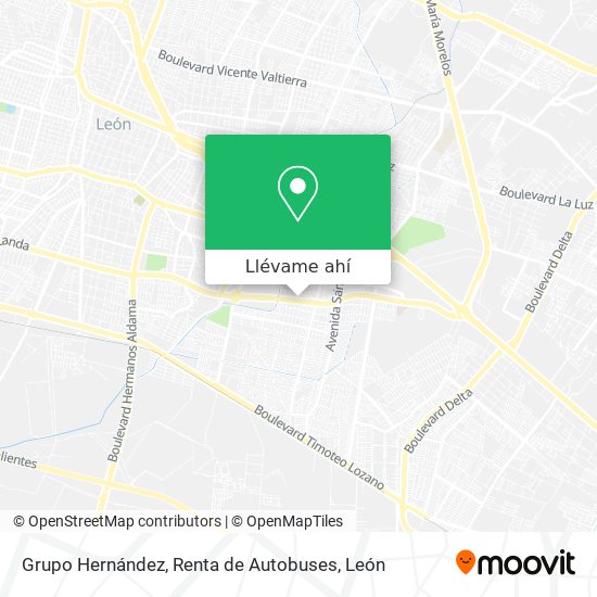 Mapa de Grupo Hernández, Renta de Autobuses