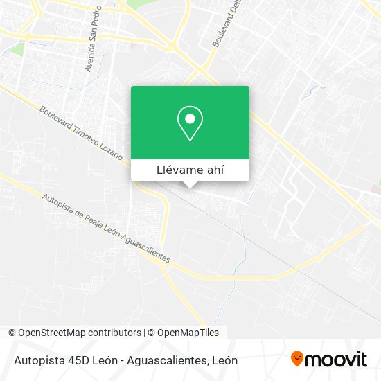 Mapa de Autopista 45D León - Aguascalientes
