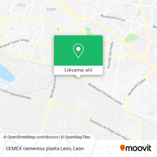 Mapa de CEMEX cementos planta León