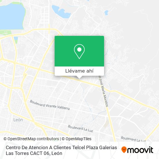 Mapa de Centro De Atencion A Clientes Telcel Plaza Galerias Las Torres CACT 06