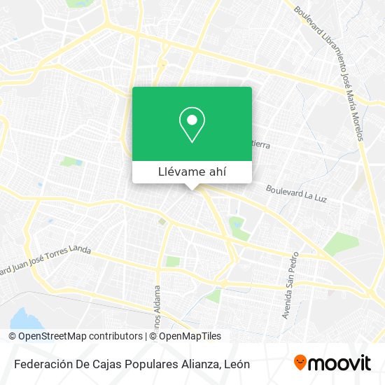 Mapa de Federación De Cajas Populares Alianza