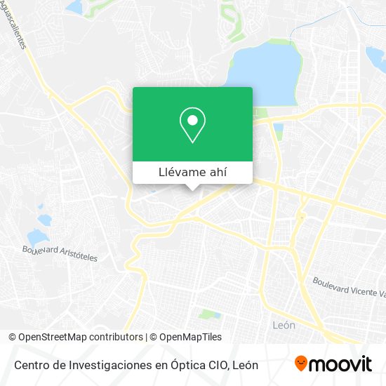 Mapa de Centro de Investigaciones en Óptica CIO