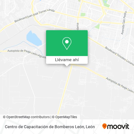 Mapa de Centro de Capacitación de Bomberos León