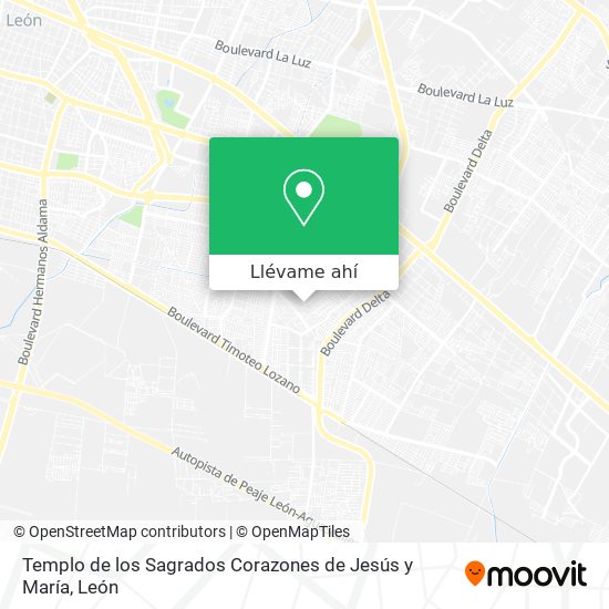 Mapa de Templo de los Sagrados Corazones de Jesús y María