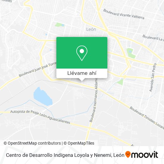 Mapa de Centro de Desarrollo Indígena Loyola y Nenemi