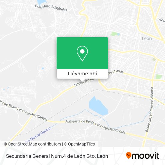 Mapa de Secundaria General Num.4 de León Gto