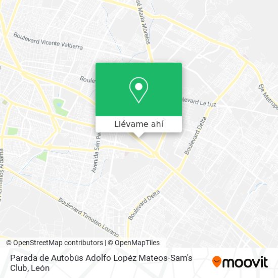 Mapa de Parada de Autobús Adolfo Lopéz Mateos-Sam's Club