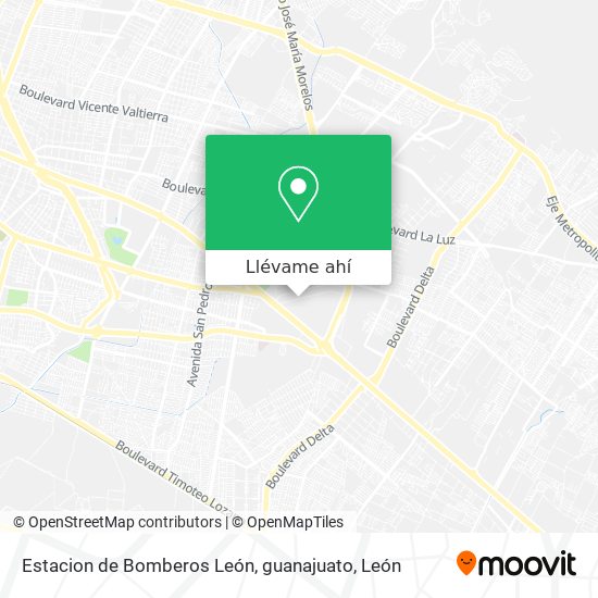 Mapa de Estacion de Bomberos León, guanajuato