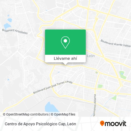 Mapa de Centro de Apoyo Psicológico Cap