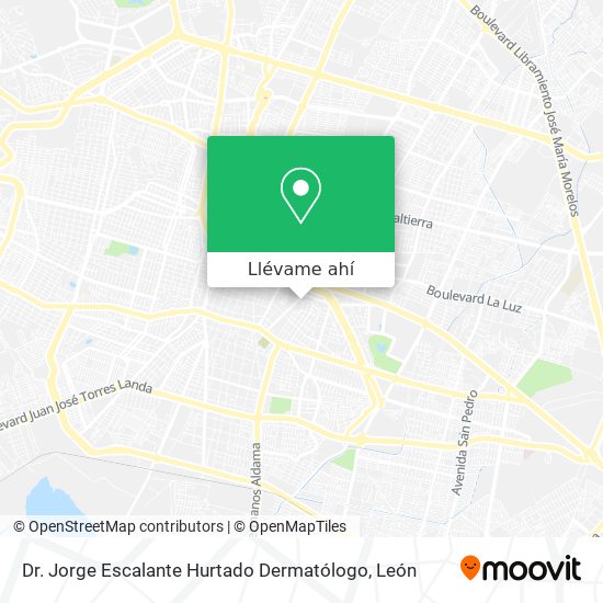 Cómo llegar a Dr. Jorge Escalante Hurtado Dermatólogo en León en Autobús?