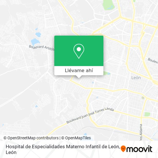 Mapa de Hospital de Especialidades Materno Infantil de León