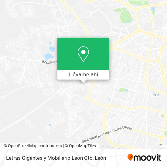 Mapa de Letras Gigantes y Mobiliario Leon Gto