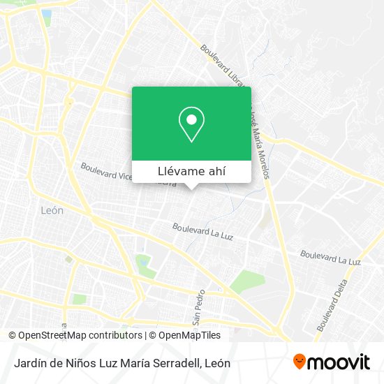 Mapa de Jardín de Niños Luz María Serradell