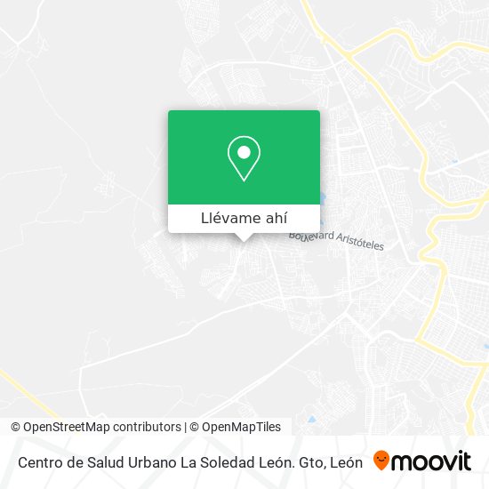 Mapa de Centro de Salud Urbano La Soledad León. Gto