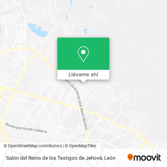 Mapa de Salón del Reino de los Testigos de Jehová