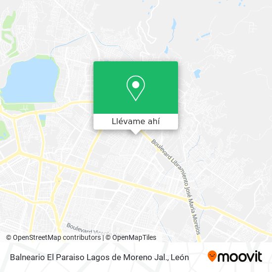 Mapa de Balneario El Paraiso Lagos de Moreno Jal.