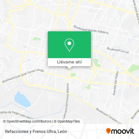 Cómo llegar a Refacciones y Frenos Ultra en León en Autobús?