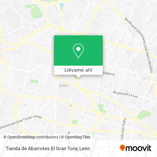 Mapa de Tienda de Abarrotes El Gran Tony