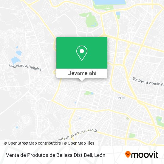 Mapa de Venta de Produtos de Belleza Dist Bell