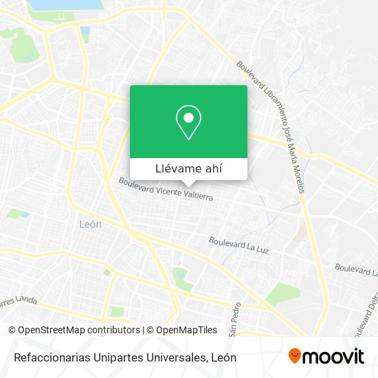 Mapa de Refaccionarias Unipartes Universales