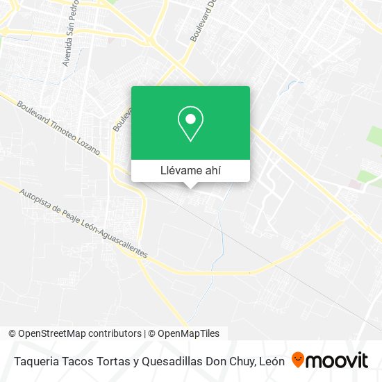 Mapa de Taqueria Tacos Tortas y Quesadillas Don Chuy