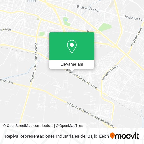 Mapa de Repiva Representaciones Industriales del Bajio