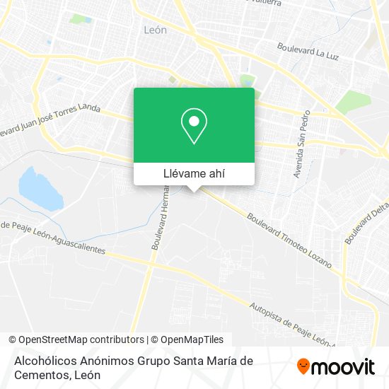 Mapa de Alcohólicos Anónimos Grupo Santa María de Cementos