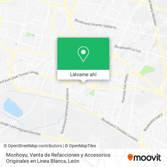 Mapa de Monhoyu. Venta de Refacciones y Accesorios Originales en Linea Blanca