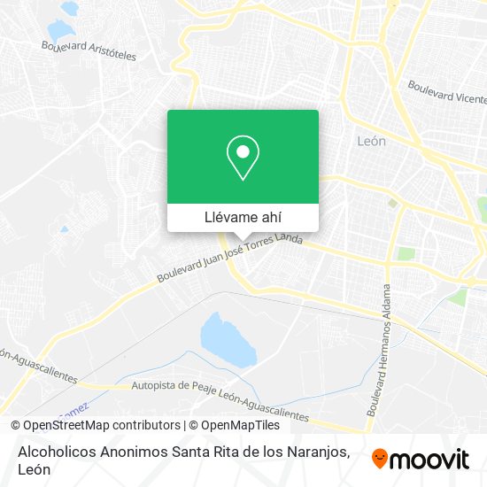 Mapa de Alcoholicos Anonimos Santa Rita de los Naranjos