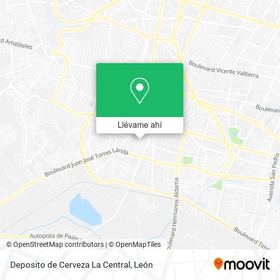 Mapa de Deposito de Cerveza La Central