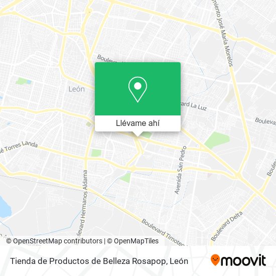 Mapa de Tienda de Productos de Belleza Rosapop