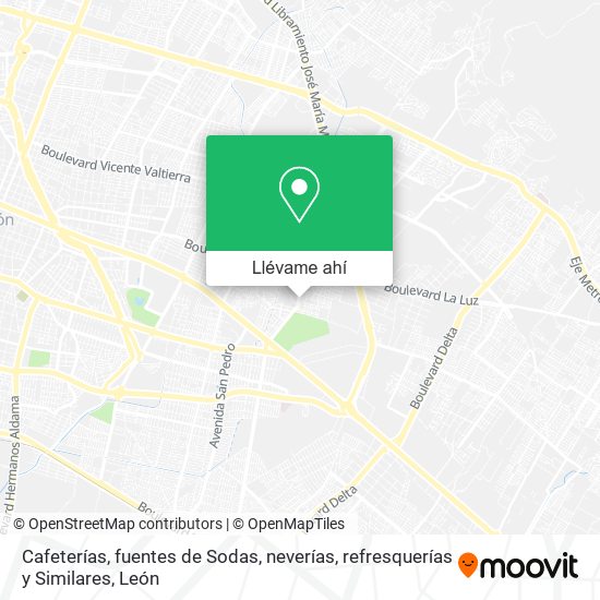 Mapa de Cafeterías, fuentes de Sodas, neverías, refresquerías y Similares