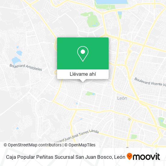 Mapa de Caja Popular Peñitas Sucursal San Juan Bosco