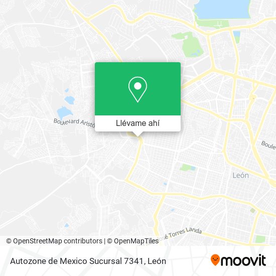 Mapa de Autozone de Mexico Sucursal 7341