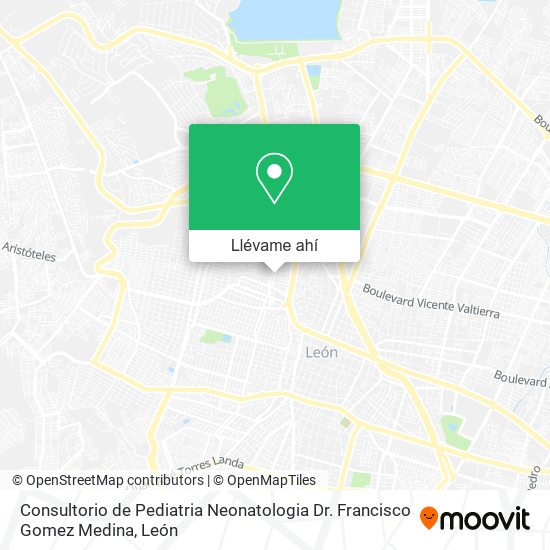 Mapa de Consultorio de Pediatria Neonatologia Dr. Francisco Gomez Medina