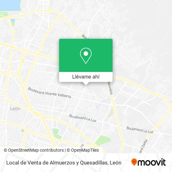 Mapa de Local de Venta de Almuerzos y Quesadillas