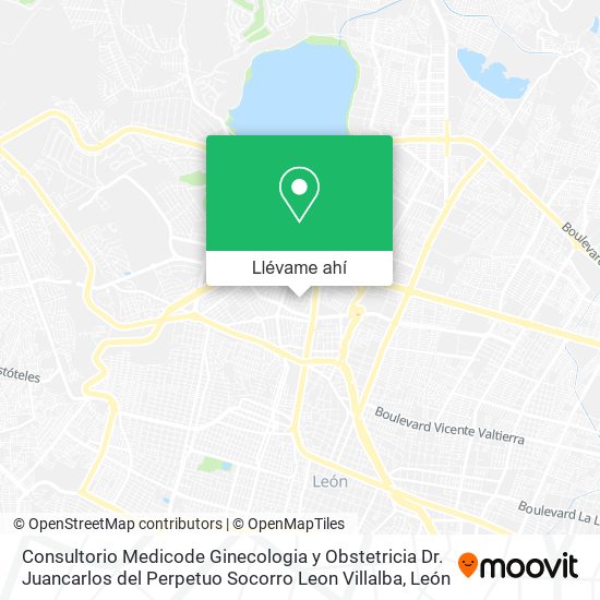 Mapa de Consultorio Medicode Ginecologia y Obstetricia Dr. Juancarlos del Perpetuo Socorro Leon Villalba