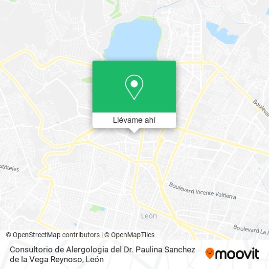 Mapa de Consultorio de Alergologia del Dr. Paulina Sanchez de la Vega Reynoso