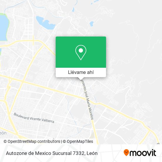 Mapa de Autozone de Mexico Sucursal 7332