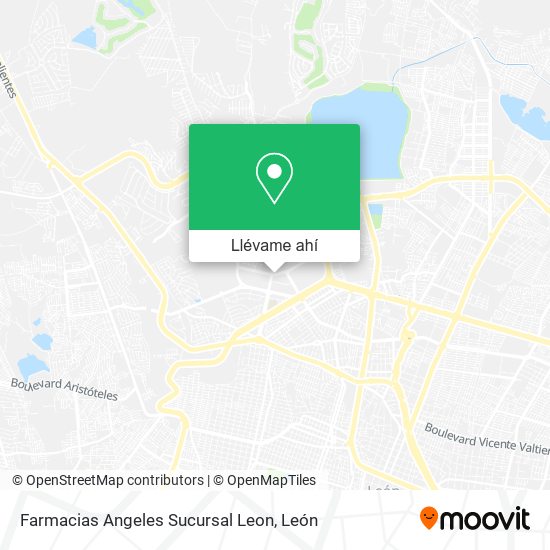 Mapa de Farmacias Angeles Sucursal Leon