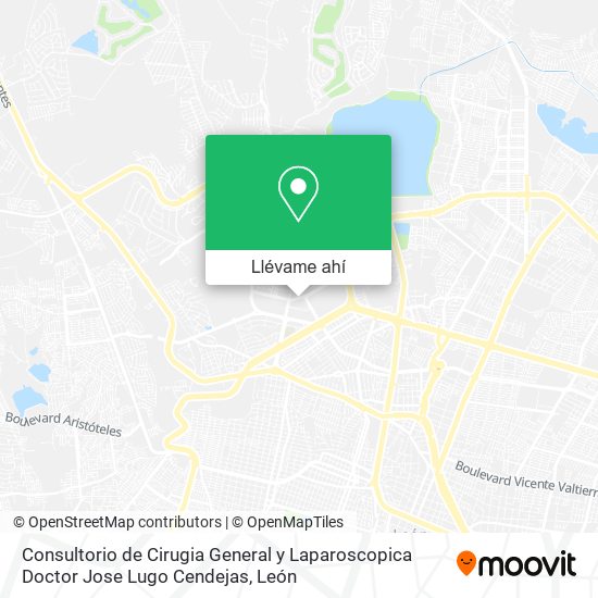 Mapa de Consultorio de Cirugia General y Laparoscopica Doctor Jose Lugo Cendejas